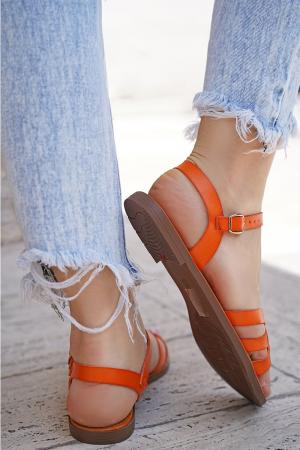 Oranžové nízke sandále Luisa #1 small