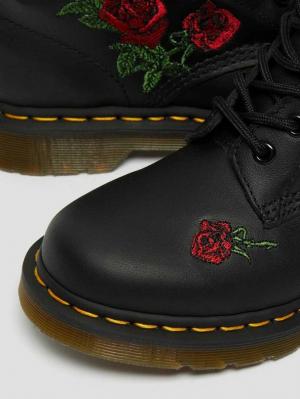 Dr. Martens 1460 Vonda Floral Leather Kotníková obuv Čierna #2 small
