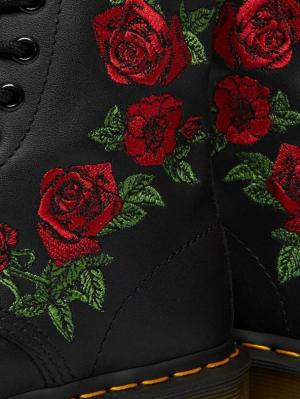 Dr. Martens 1460 Vonda Floral Leather Kotníková obuv Čierna #3 small