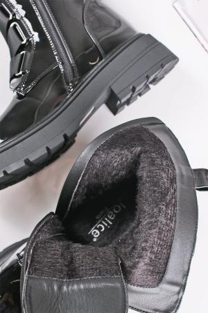 Čierne lakované členkové topánky Myra #1 small