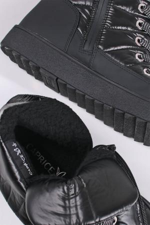 Čierne šnurovacie členkové topánky 9-26216 #2 small