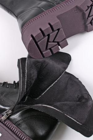 Čierno-fialové šnurovacie členkové topánky 2-25703 #2 small