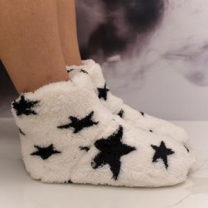 Detské plyšové biele ponožky Starry Cozy 28-35