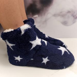 Detské plyšové modré ponožky Starry Cozy 28-35
