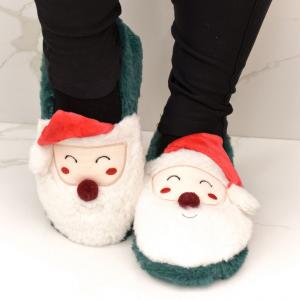 Detské zelené ponožkové papuče SANTA 30-35