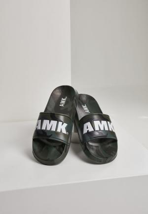 Urban Classics Soldier AMK Slides dark green camo 