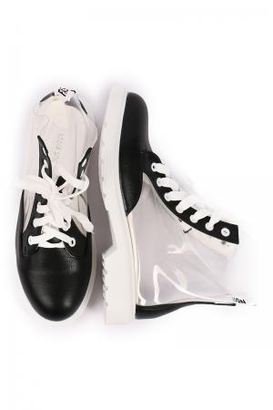 Čierno-biele členkové topánky Venise #3 small