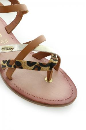 Hnedé kožené sandále 5-28104 #2 small