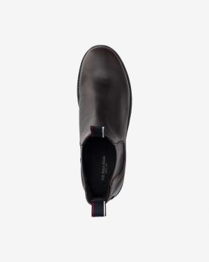 U.S. Polo Assn Alton Leather Členková obuv Čierna #3 small