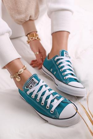Tyrkysové nízke plátené tenisky Chuck Taylor All Star Seasonal Color