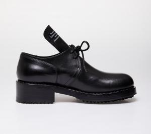 Raf Simons Laced Up Shoe Men Black Cow Leather #1 small