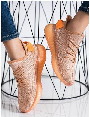 Oranžové textilné Sneakers na platforme #1 small