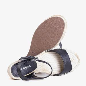 Čierne dámske klinové sandále Rolda - Obuv #2 small