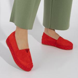 Červené dámske espadrilky so zirkónom Asira - Topánky #1 small