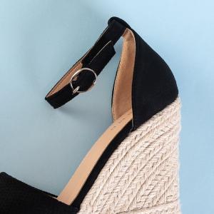 Čierne dámske sandále na kline Faina - Obuv #3 small