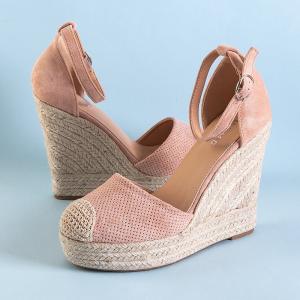 Ružové dámske klinové sandále Faina - topánky #1 small