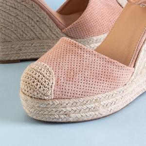 Ružové dámske klinové sandále Faina - topánky #2 small