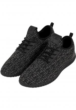 Urban Classics Knitted Light Runner Shoe black/grey/black