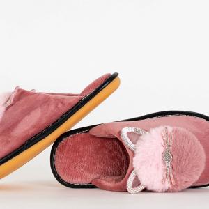 Ružové dámske papuče s mačiatkom Milonu - Topánky #2 small