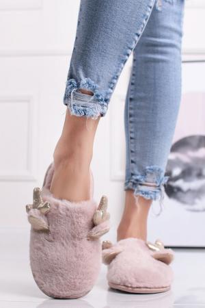 Ružové plyšové papuče Cute