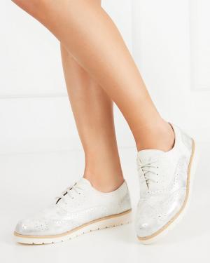 Dámske biele šnurovacie topánky Isdiohra - Obuv #1 small