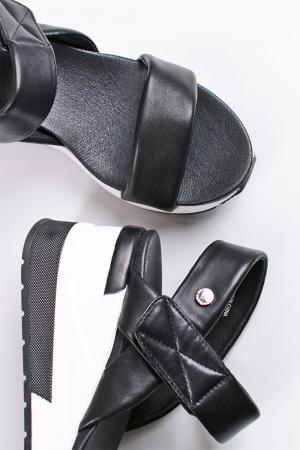 Čierno-biele platformové sandále 44872 #2 small