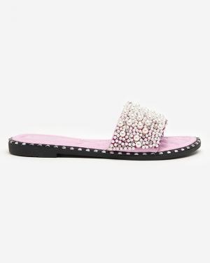 Dámske papuče s perličkami vo fialovej Loppo - Obuv #1 small