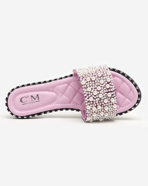 Dámske papuče s perličkami vo fialovej Loppo - Obuv #2 small