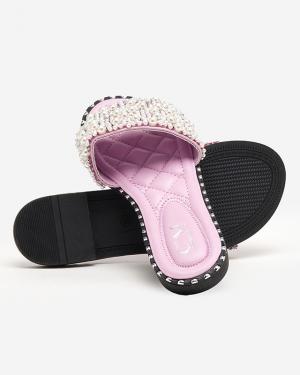 Dámske papuče s perličkami vo fialovej Loppo - Obuv #3 small