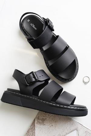 Čierne platformové sandále 5-28202-28 #1 small