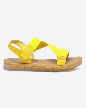 Žlté dámske sandále s gumičkou Allab- Footwear #1 small
