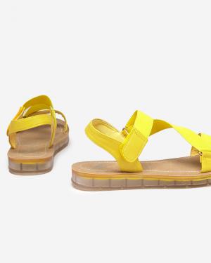 Žlté dámske sandále s gumičkou Allab- Footwear #2 small