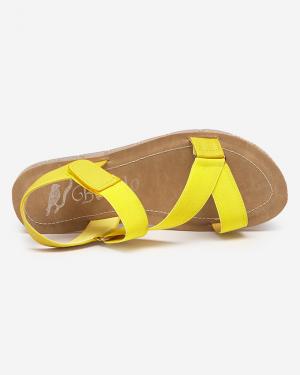 Žlté dámske sandále s gumičkou Allab- Footwear #3 small