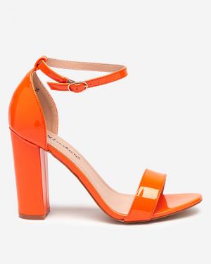 Oranžové dámske sandále na vyššom stĺpiku Rosdo - Obuv