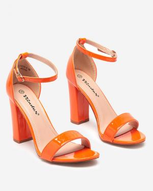 Oranžové dámske sandále na vyššom stĺpiku Rosdo - Obuv #1 small