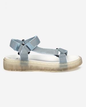 Modré dámske sandále na suchý zips Cinore - Obuv #1 small