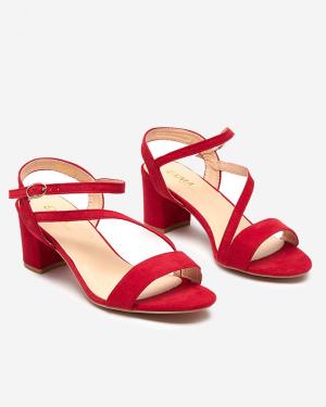 Dámske sandále na stĺpiku v červenej farbe Klodu - Topánky