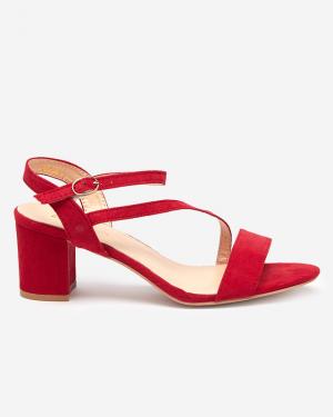Dámske sandále na stĺpiku v červenej farbe Klodu - Topánky #1 small