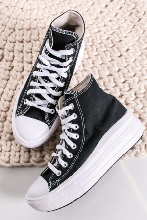Čierne vysoké tenisky na platforme Chuck Taylor All Star Move Hi #1 small