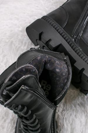 Čierne členkové šnurovacie topánky 170303 #2 small