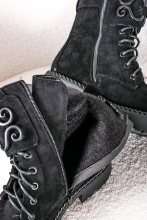 Čierne členkové šnurovacie topánky Brina #2 small