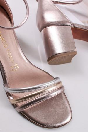 Ružovozlaté sandále na hrubom podpätku 2-28300 #3 small