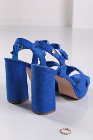 Modré sandále na hrubom podpätku 170787 #1 small