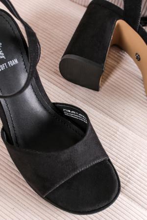 Čierne sandále na hrubom podpätku 5-28319 #2 small