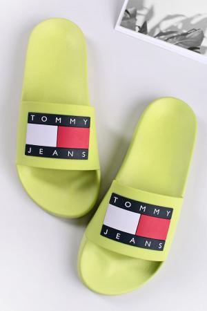Žlté nízke šľapky Tommy Jeans Flag Pool #1 small