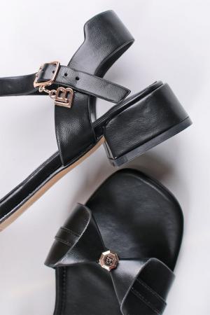 Čierne sandále na hrubom podpätku Celia #1 small