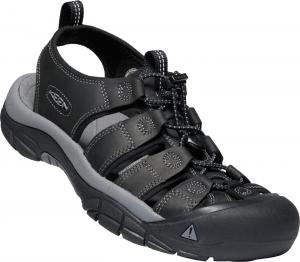 KEEN Pánske kožené sandále NEWPORT 1022247 black/steel grey 41