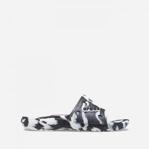 Crocs Classic Marbled Slide 206879 WHITE/BLACK