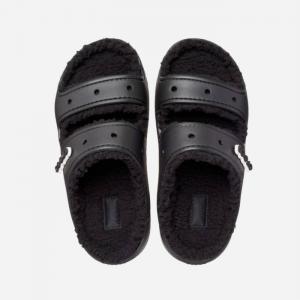 Crocs Classic Cozzy Sandal 207446 BLACK/BLACK #3 small