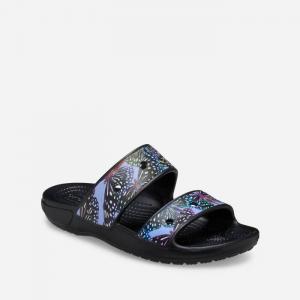 Dámske sandále Crocs Classic Butterfly Sandal 208246 Čierna / MULTI #2 small